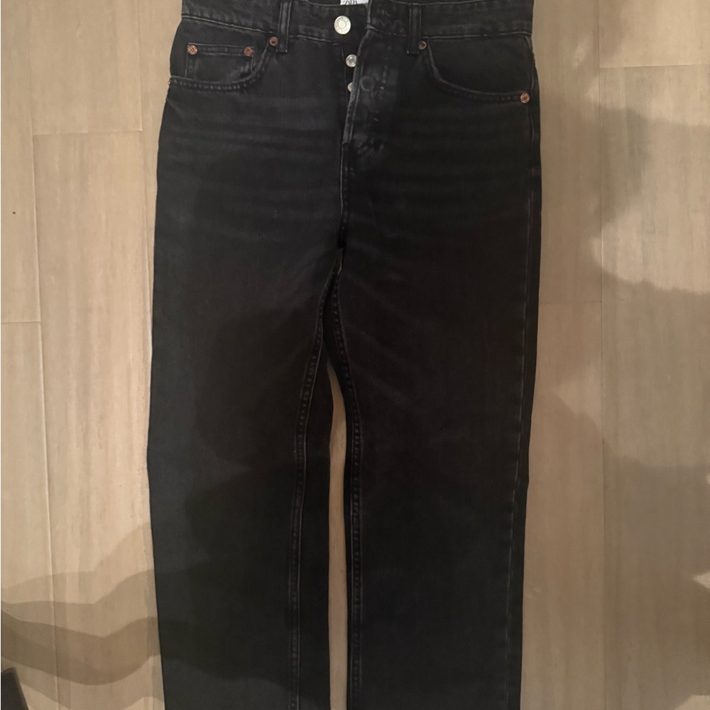 Zara Black Straight Leg Jeans